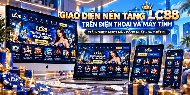 Giao Diện Nền Tảng LC88 Trên Điện Thoại Và Máy Tính